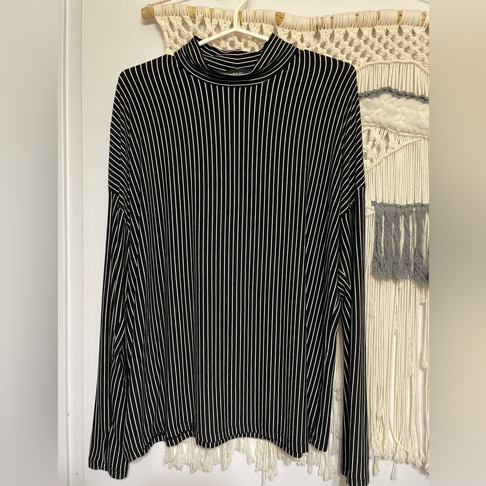 Retroluxe stripe knit top